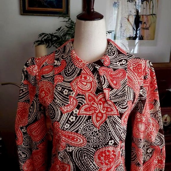 Vintage 60s Dog Ear Collar Mini Dress - Picture 3 of 5